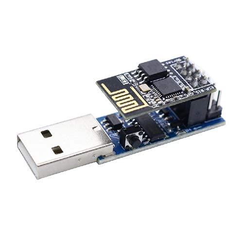 Stemedu USB to ESP8266 ESP-01 Serial Wireless Transceiver 4MB SPI Flash WiFi Module ESP-01S Prog WiFi Programmer Downloader CH340C Chip with Reset Button