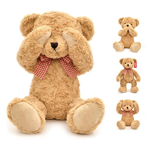 suepcuddly 20" Posed Teddy Bear Stuffed Animal Cute Plush Toy for Girl Kids (Light Brown)