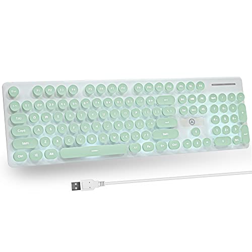 Taeeiancd Typewriter Keyboard - Retro Punk Gaming Keyboard