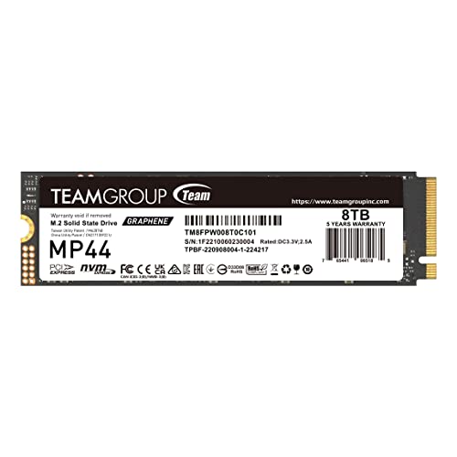 TEAMGROUP MP44 8TB PCIe 4.0 NVMe SSD - Impressive Performance and Capacity