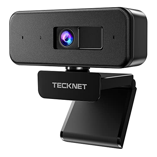 TECKNET 1080p Webcam with Microphone & Privacy Cover