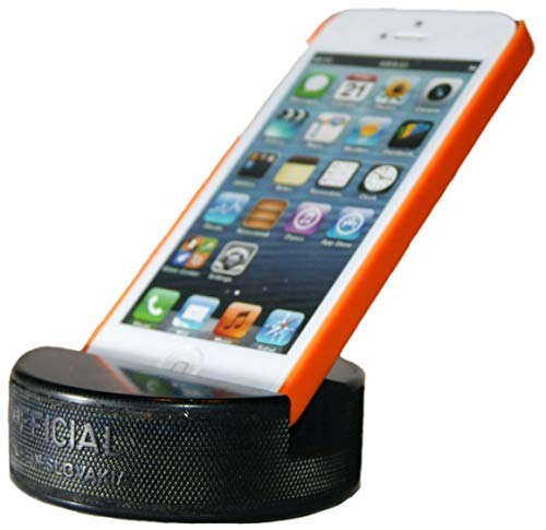 The Indestructible Hockey Puck Phone Stand