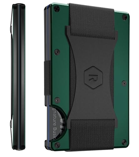 The Ridge Slim Wallet - RFID Blocking Metal Wallet For Men with Cash Strap