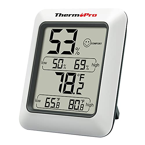Indoor Outdoor Thermometer Wireless, 4.5 Inch Display Digital Hygrometer  Thermometer Temperature Humidity Monitor with 330ft Range Sensor and
