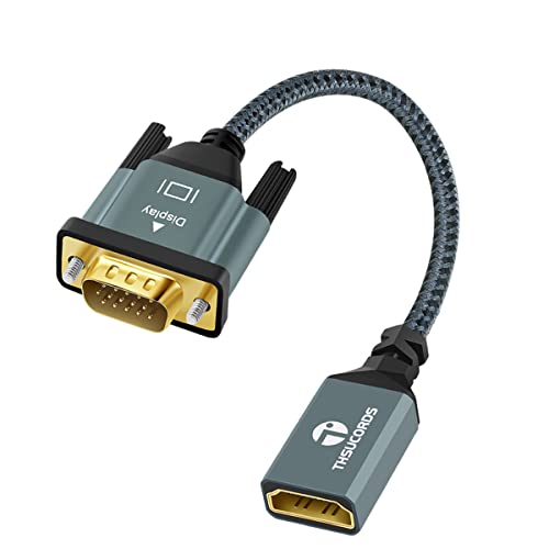 Thsucords VGA to HDMI Adapter Cable