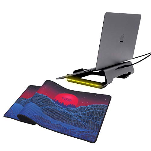 Tilted Nation Gaming Mouse Pad and RGB Laptop Stand
