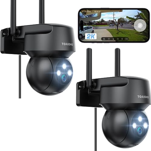 TOAIOHO 2 Pack Outdoor Security Camera