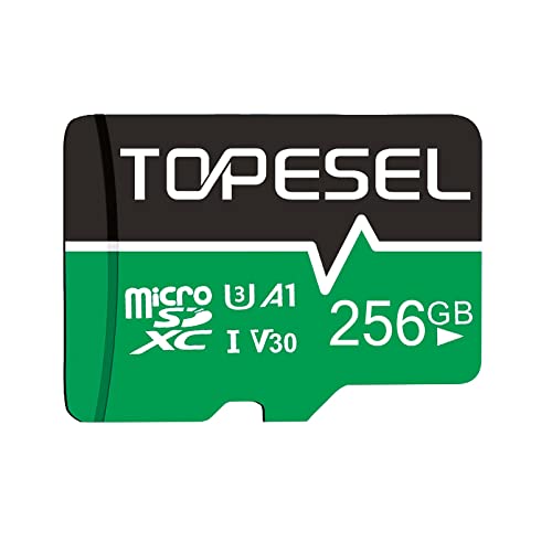 TOPESEL 256GB Micro SD Card Memory Cards A1 V30 U3 Class 10