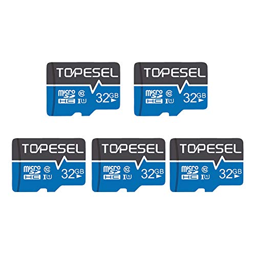 TOPESEL 32GB Micro SD Card 5 Pack Memory Cards Micro SDHC UHS-I TF Card Class 10 for Camera/Drone/Dash Cam(5 Pack U1 32GB)