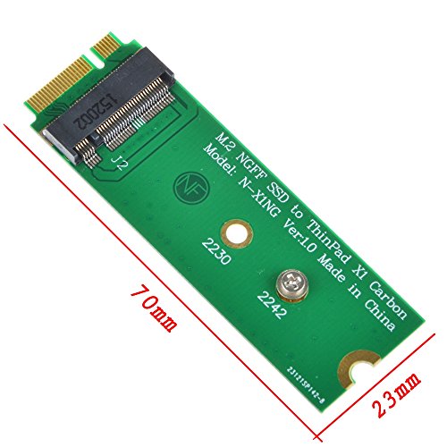 Toptekits M.2 NGFF SSD to 26 Pin Adapter for Lenovo X1 Carbon Ultrabook