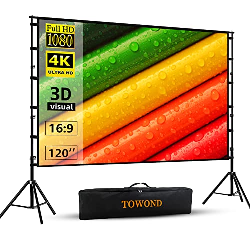 Towond 120 inch Portable Projector Screen