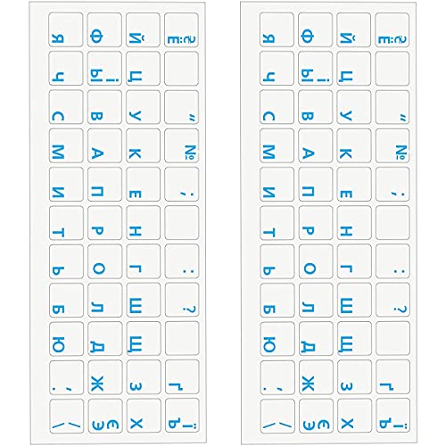Transparent Russian Cyrillic Keyboard Stickers