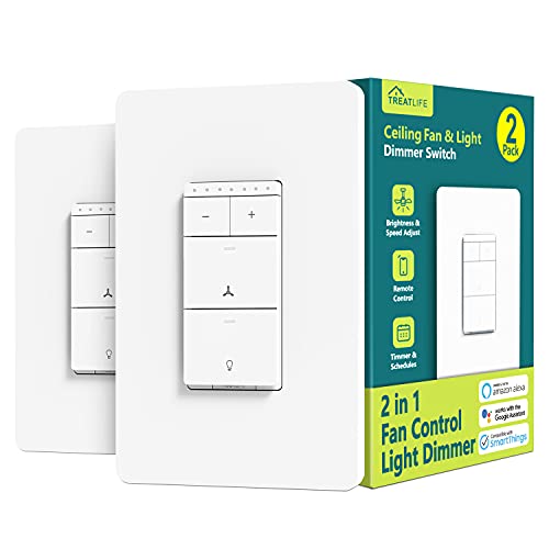 TREATLIFE Smart Ceiling Fan Control and Dimmer Light Switch