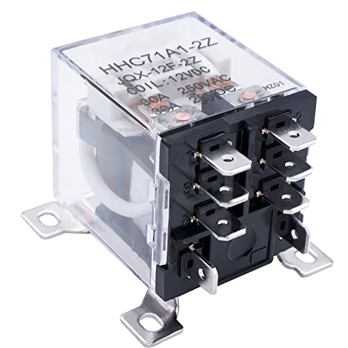 TWTADE/JQX-12F-2Z AC 110V Coil Voltage 30A DPDT 2NO+2NC General Purpose High Power Relay 8 Pin