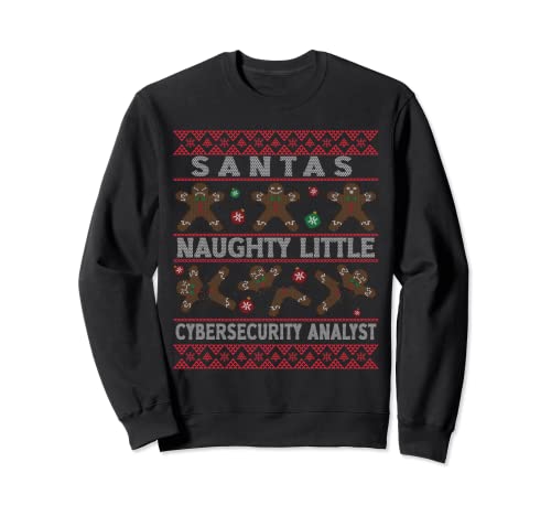 Ugly Christmas Santa Cybersecurity Analyst Sweatshirt