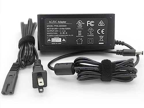 UL-Listed 24V Power Supply for Logitech G29 G920 G923 G940 G27 G25 Driving Force GT Racing Wheel Power Cord, UORELN 24Volt Charger AC/DC Adapter