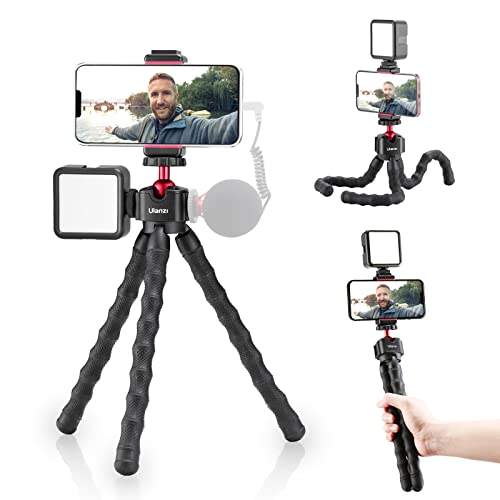ULANZI Vlogging Kit with LED Light and Flexible Tripod