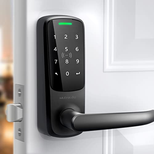ULTRALOQ Latch 5 WiFi Smart Lock with NFC, 5-in-1 Keyless Entry Door Lock (Black)