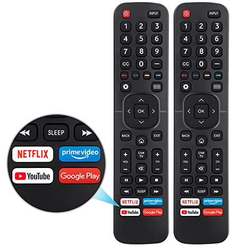Universal Remote for Hisense TV - 2 Pack with Streaming Buttons