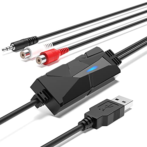 USB 2.0 Audio Capture Card Grabber for Analog to Digital Conversion