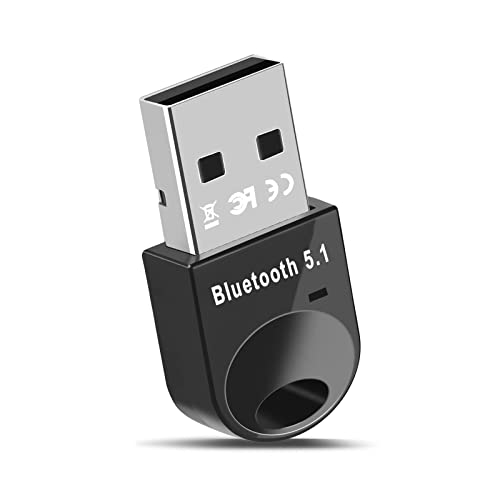 USB Bluetooth 5.3 Adapter for PC, Plug & Play Super Mini USB Bluetooth EDR  Dongle Receiver & Transmitter Supports Windows 11/10/8.1/7 for Desktop PC