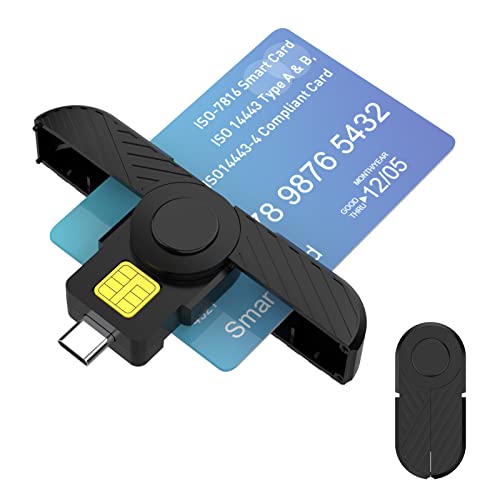 USB C DOD Military USB Common Access CAC Smart Card Reader and ID CAC Card Reader