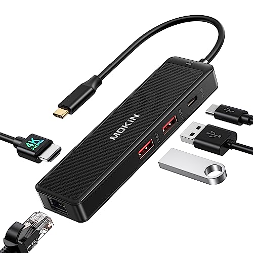 USB C Hub with 4K HDMI, Ethernet, and USB 3.1 Data Transfer