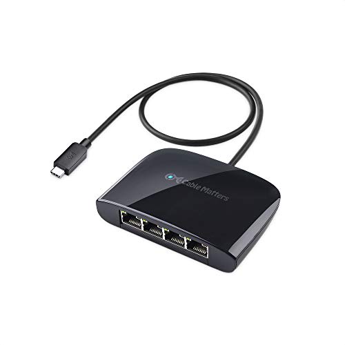 USB C to 4-Port Gigabit Ethernet Switch