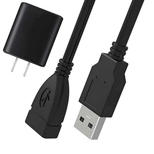 USB Charger for JLab Go Ai/Pop/Sport, JLab Epic Air ANC/Sport ANC, JLab JBuds Air/Sport/Executive/Pro/Play Gaming/ANC Adapter Block USB A Male to Female Extension Cable Cord