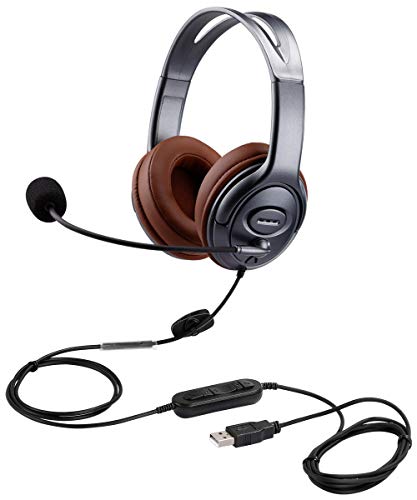 USB Headset with Microphone Noise Cancelling and Volume Controls