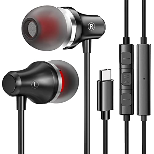 USB Type C Earphones Stereo In-Ear Earbuds with Mic