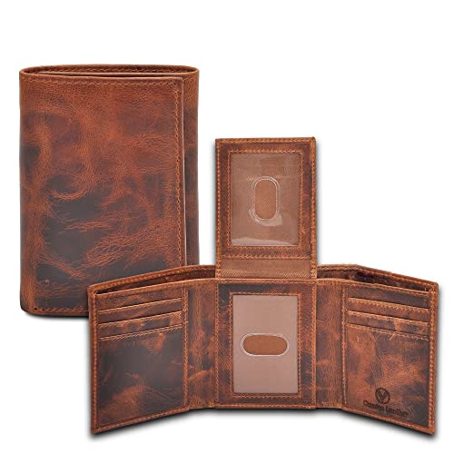 Valenchi Leather Mens Trifold Wallet