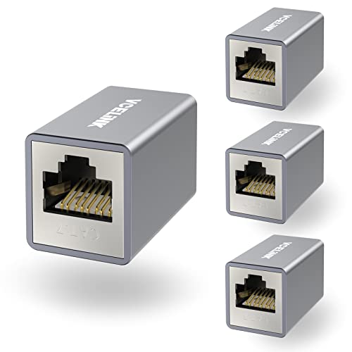 VCELINK RJ45 Coupler - Ethernet Cable Extender, 4 Pack