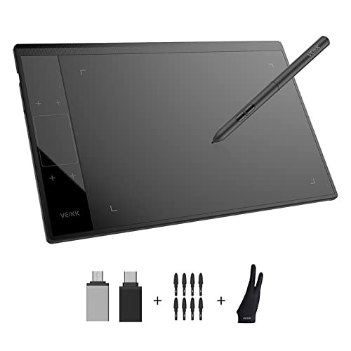 XOPPOX Graphics Drawing Tablet with 8192 Pressure Sensitivity Battery-Free  Stylus and 12 Customized Hot Keys,10 x 6 inch digital art tablet with