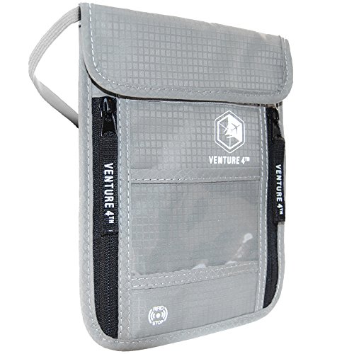 VENTURE 4TH Neck Wallet with RFID Blocking - Hidden Neck Pouch for Travel