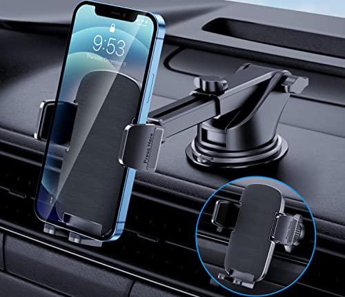 Versatile Car Phone Holder with Strong Suction and Adjustable Arm