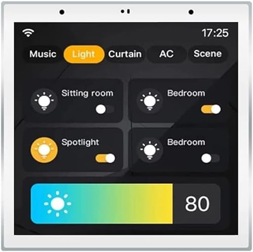 Versatile Smart Home Control Panel with Dimmer & Background Music