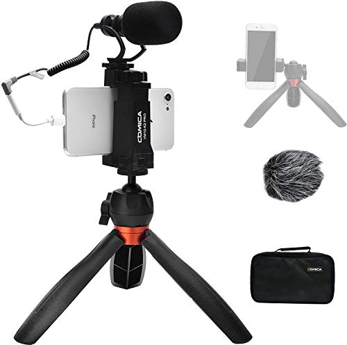 Versatile Vlogging Kit with Smartphone Microphone and Mini Tripod