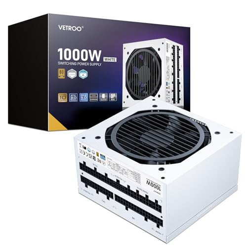 Vetroo 1000W White Power Supply