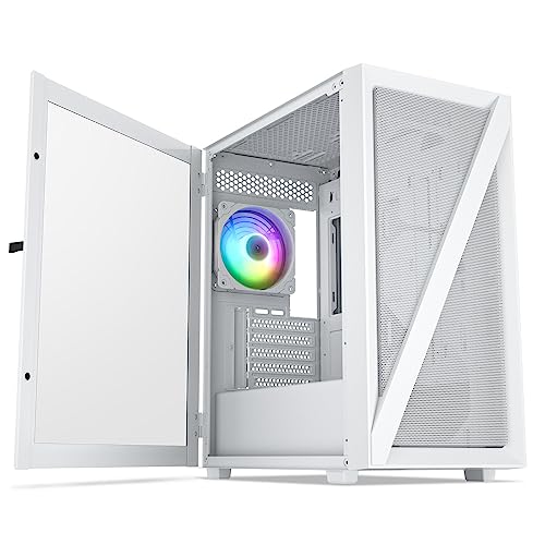 Vetroo M05 Micro ATX PC Case with Tempered Glass & Mesh Front Panel