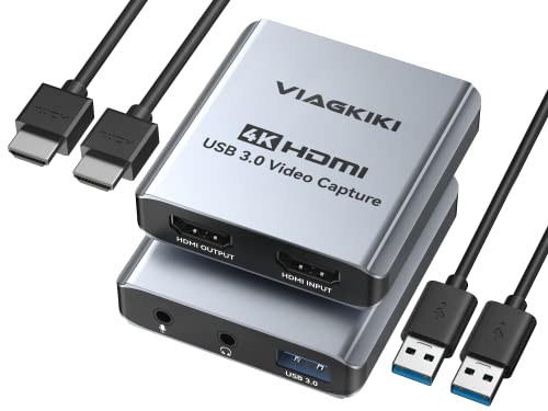 Viagkiki Video Capture Card: 4K HD Capture for Gaming and Streaming