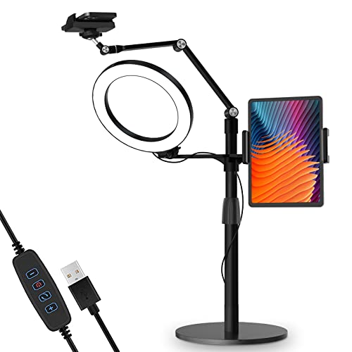 viozon Selfie Desktop Stand with LED Ring Light