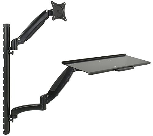 VIVO Sit-Stand Wall Mount Workstation