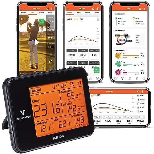 Voice Caddie SC200Plus Portable Golf Launch Monitor and Swing Analyzer