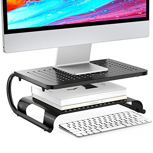 WALI Monitor Stand Riser - Sleek and Sturdy Desk Organizer