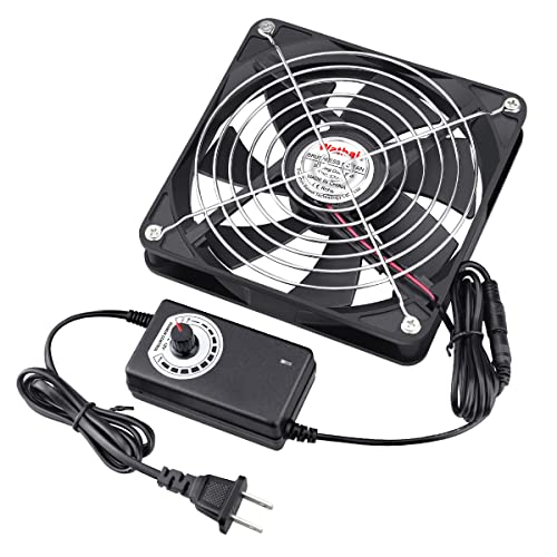 Wathai 120mm 140mm AC Powered Fan with Speed Controller