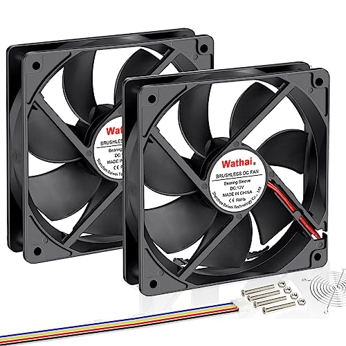 Wathai 120mm Fan 2 Pack - Efficient Cooling for your Computer Case