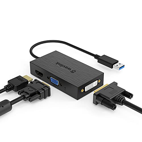 WAVLINK USB to HDMI VGA DVI Adapter
