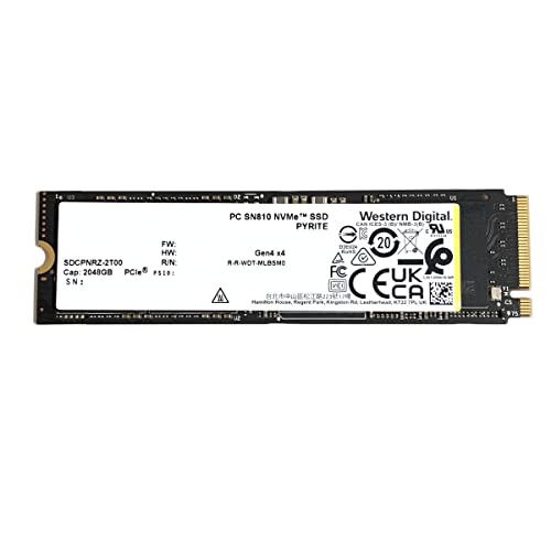WD SSD 2TB PC SN810 SDCPNRZ-2T00 PCIe 4.0 NVMe M.2 2280