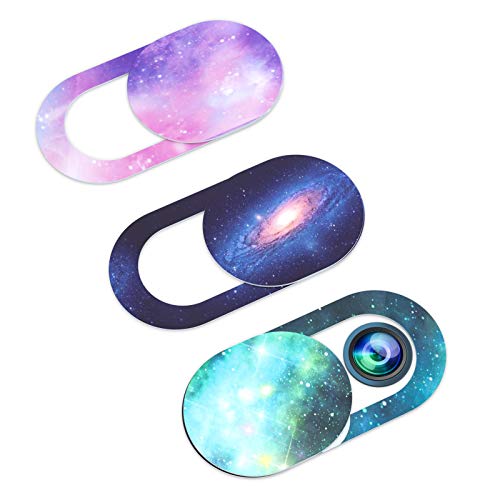 Webcam Cover Slide,Laptop Camera Cover Slide Ultra Thin Fits MacBook Air Pro iPhone iPad,Mac Camera Blocker for Laptop Protect Your Privacy and Security (Starry Sky 3pcs)